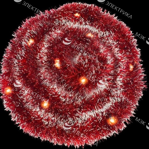 Гирлянда "Мишура красная 2м", CL800