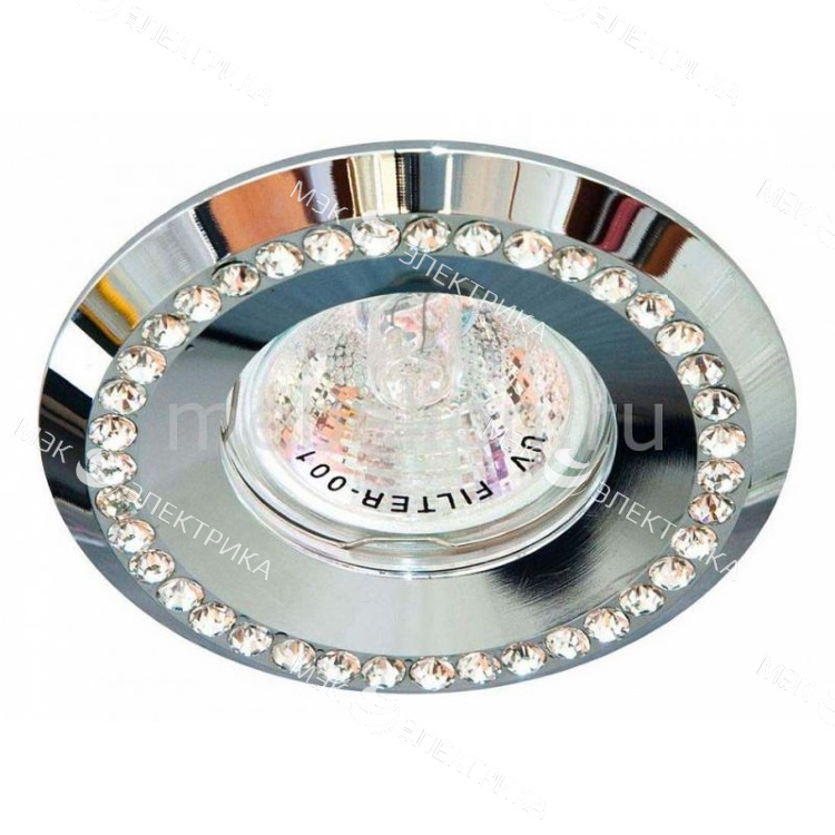 Светильник потолочный MR16 MAX50W 12V G5.3, прозрачный, хром,DL103-C