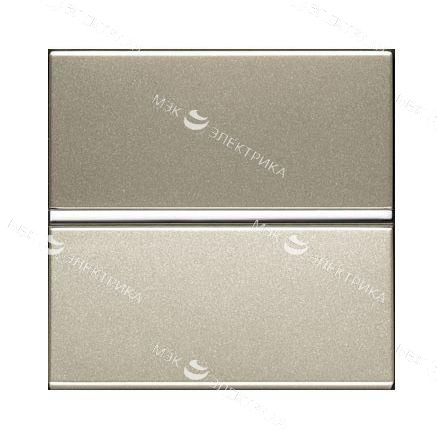 Механизм 1-клавишного 1-полюсного выключателя с клавишей, 2-модульный, серия Zenit, цвет шампань