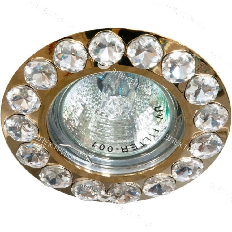 Светильник потолочный MR16 MAX50W 12V G5.3 прозрачный, золото, DL201-C