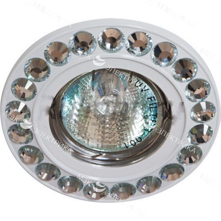 Светильник потолочный MR16 MAX50W 12V G5.3, прозрачный, белый, DL112-C