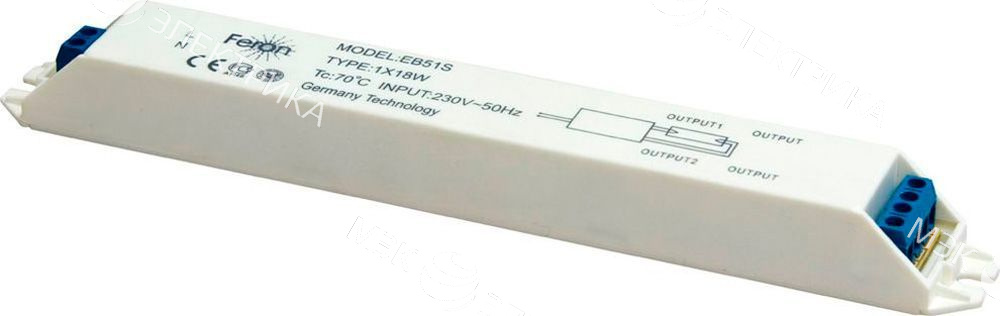 Аппарат пускорегулирующий электронный (балласт) 1х36Вт T8/G13 230В EB51S FERON 21521