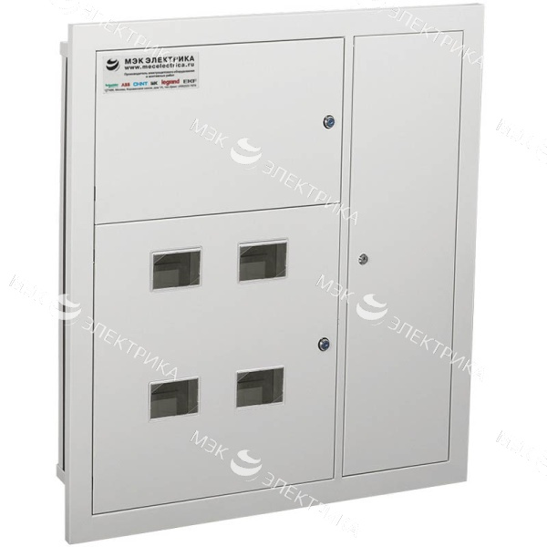 ЩЭ-4-квартирный 950(890)х970(820)х150) встроенный со слаботочным отсеком 