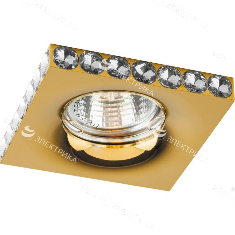 Светильник потолочный MR16 MAX50W 12V G5.3, прозрачный, золото, DL202-С