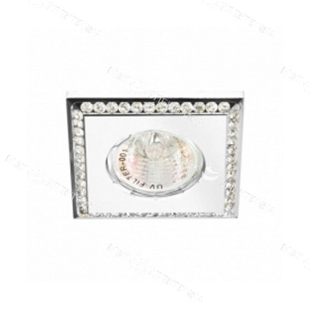 Светильник потолочный MR16 MAX50W 12V G5.3, прозрачный, хром,DL102-C