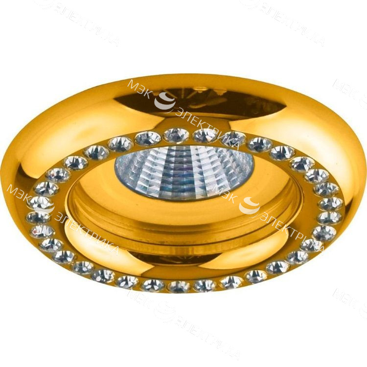 Светильник потолочный MR16 MAX50W 12V G5.3, прозрачный, золото, DL113-C