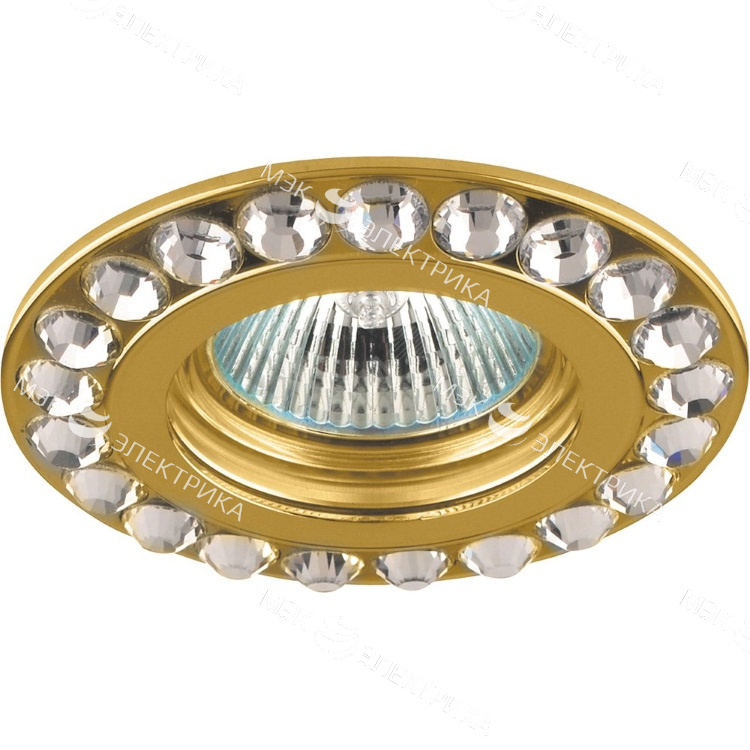 Светильник потолочный MR16 MAX50W 12V G5.3, прозрачный, золото, DL111-C