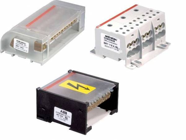 Шины N, PE, кросс-модули, распределительные блоки