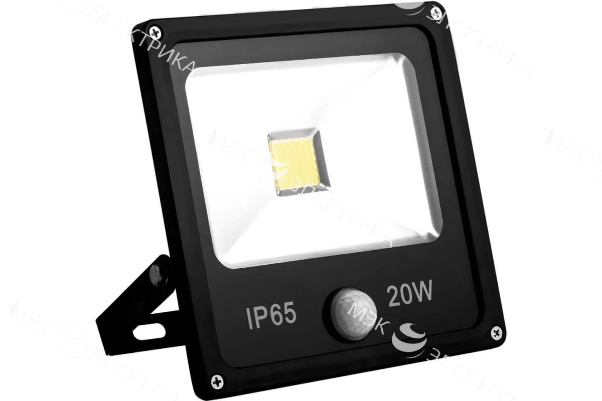 Прожектор светодиодный 20W с встроенным датчиком LL-861 IP65 6400K