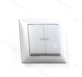 Механизм 1-клавишной кнопки с нормально-открытым контактом, 10А/250В