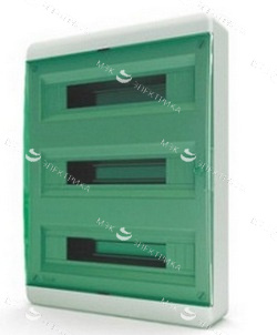 Бокс встраиваемый IP-40 54 мод. проз/зеленый BVZ 40-54-1