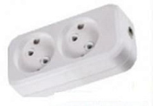 Колодка 2 гнезда б\з (T)